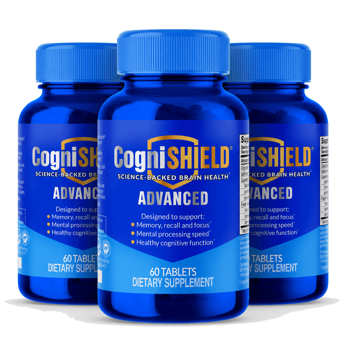 CogniSHIELD® Advanced: Science-Backed Brain Health® Supplement - 3 Bottles