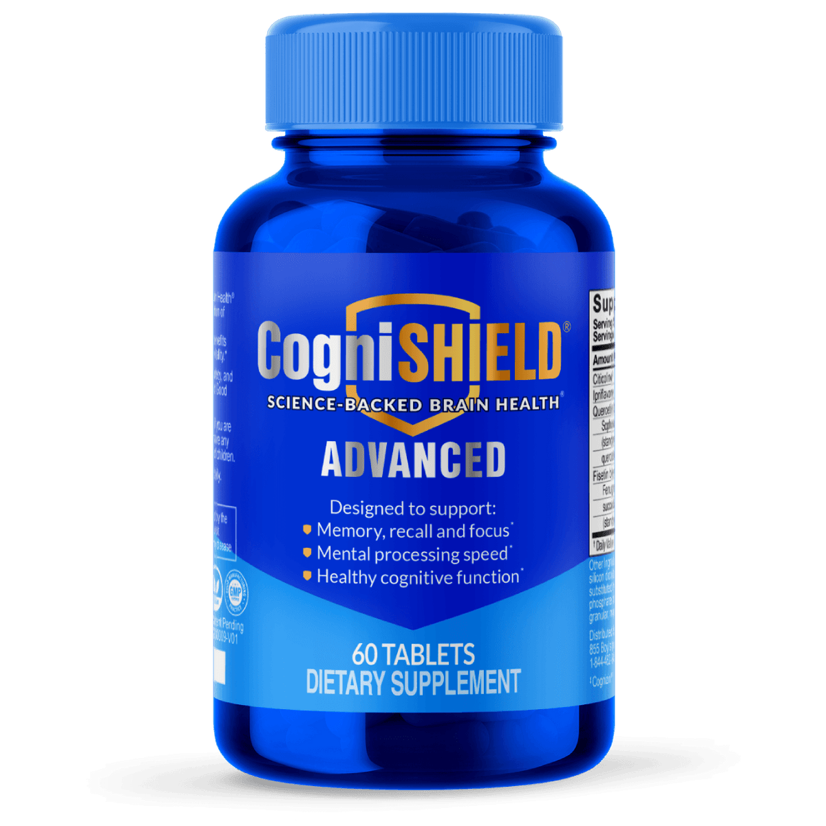 CogniSHIELD® Advanced: Science-Backed Brain Health® Supplement - 1 Bottle