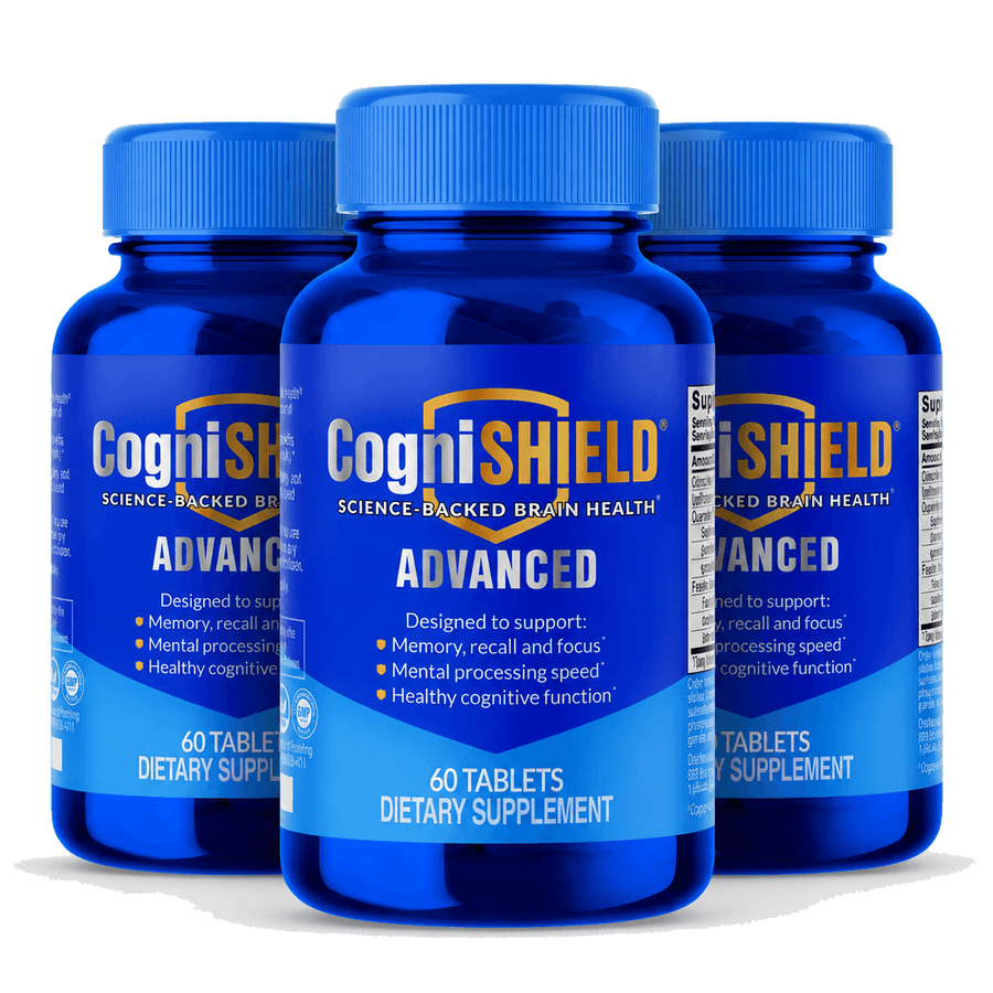 CogniSHIELD® Advanced: Science-Backed Brain Health® Supplement - 3 Bottles