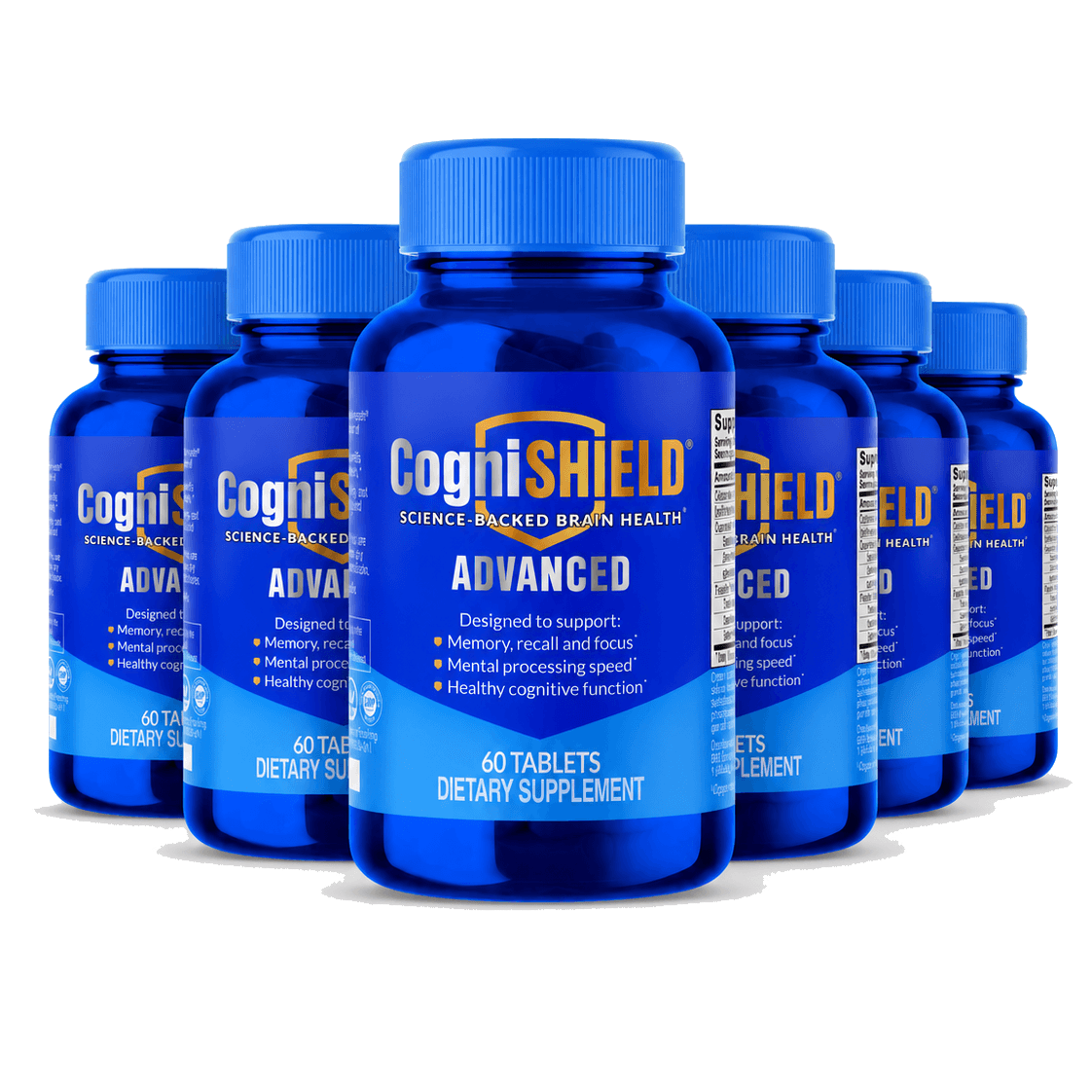 CogniSHIELD® Advanced: Science-Backed Brain Health® Supplement - 6 Bottles